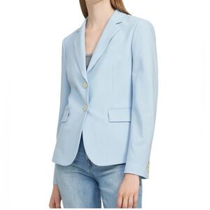 Theory Carissa Sky Blue Women Blazer jacket breathable stretch light fresh wool